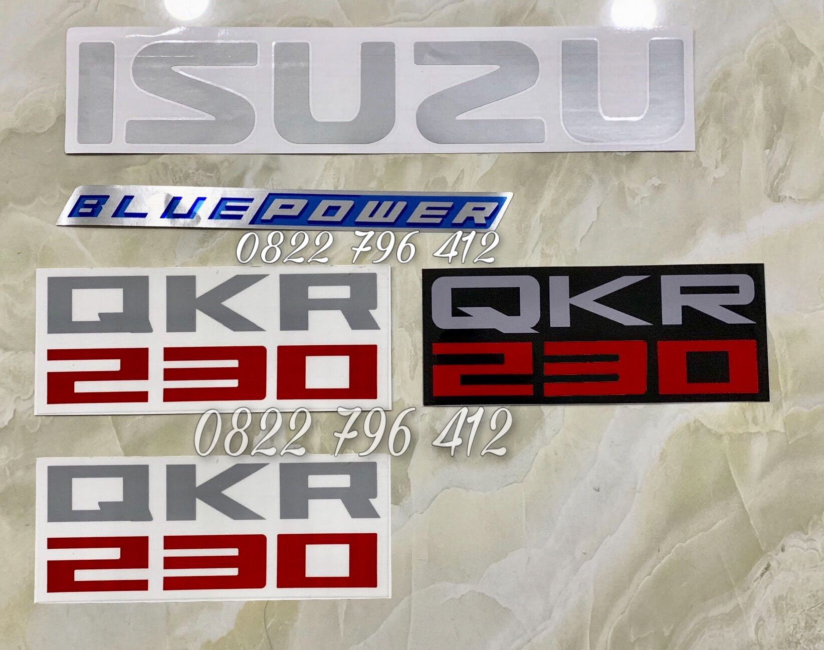 Tem chữ dán xe tải Isuzu Qkr230 tem dán xe isuzu Qkr 230 full bộ