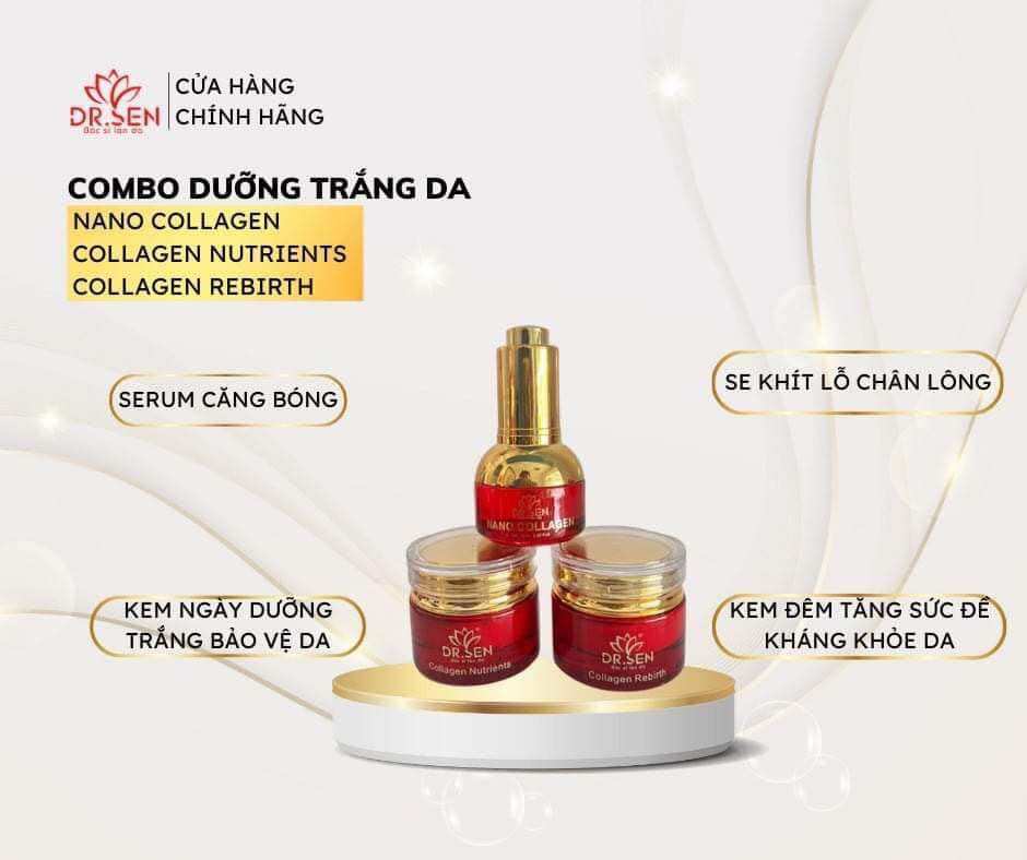 {mẫu mới 25gr} Kem dưỡng đêm collagen rebirth dr sen
