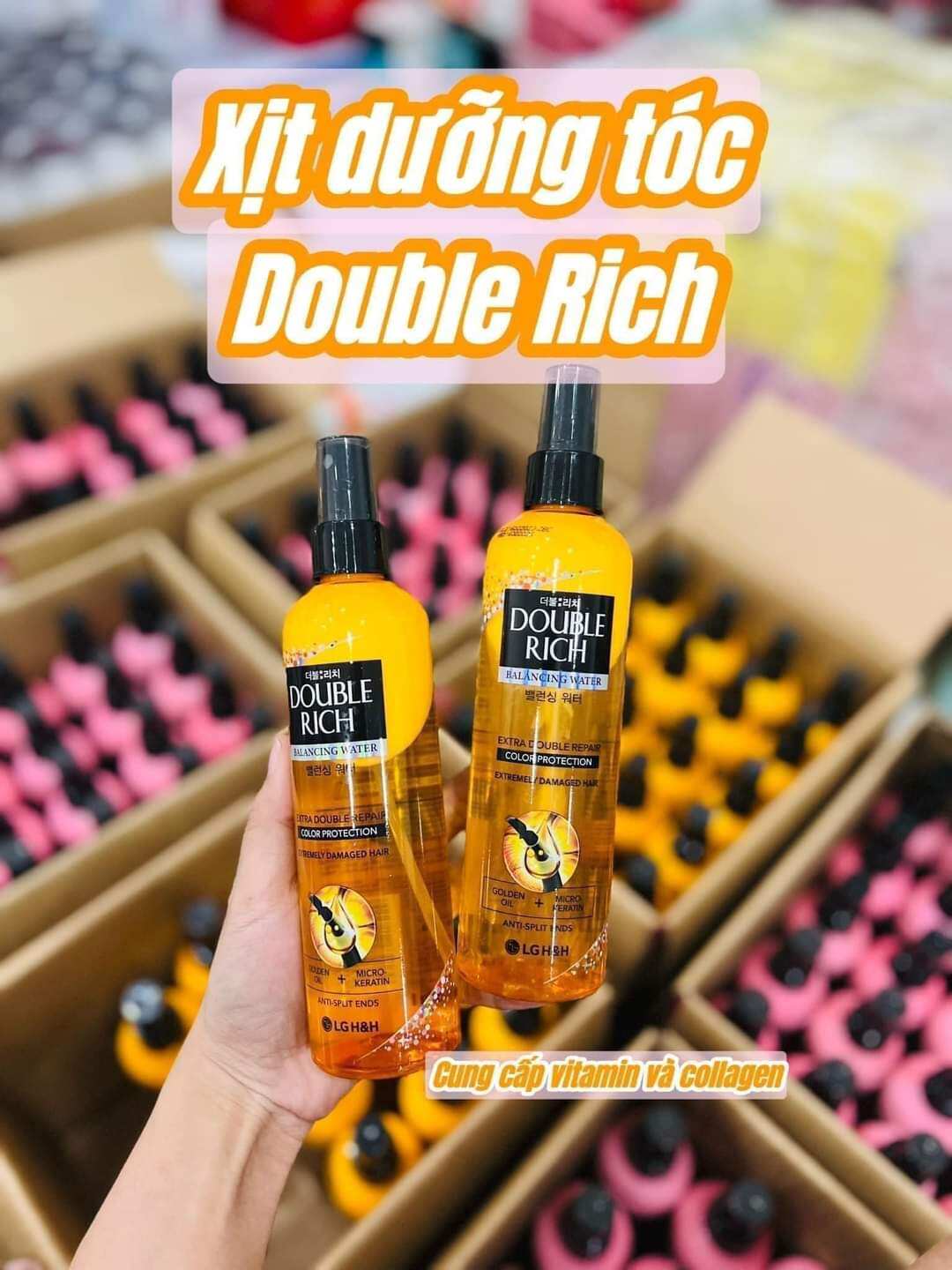 Xịt dưỡng tóc Double Rich 120ml