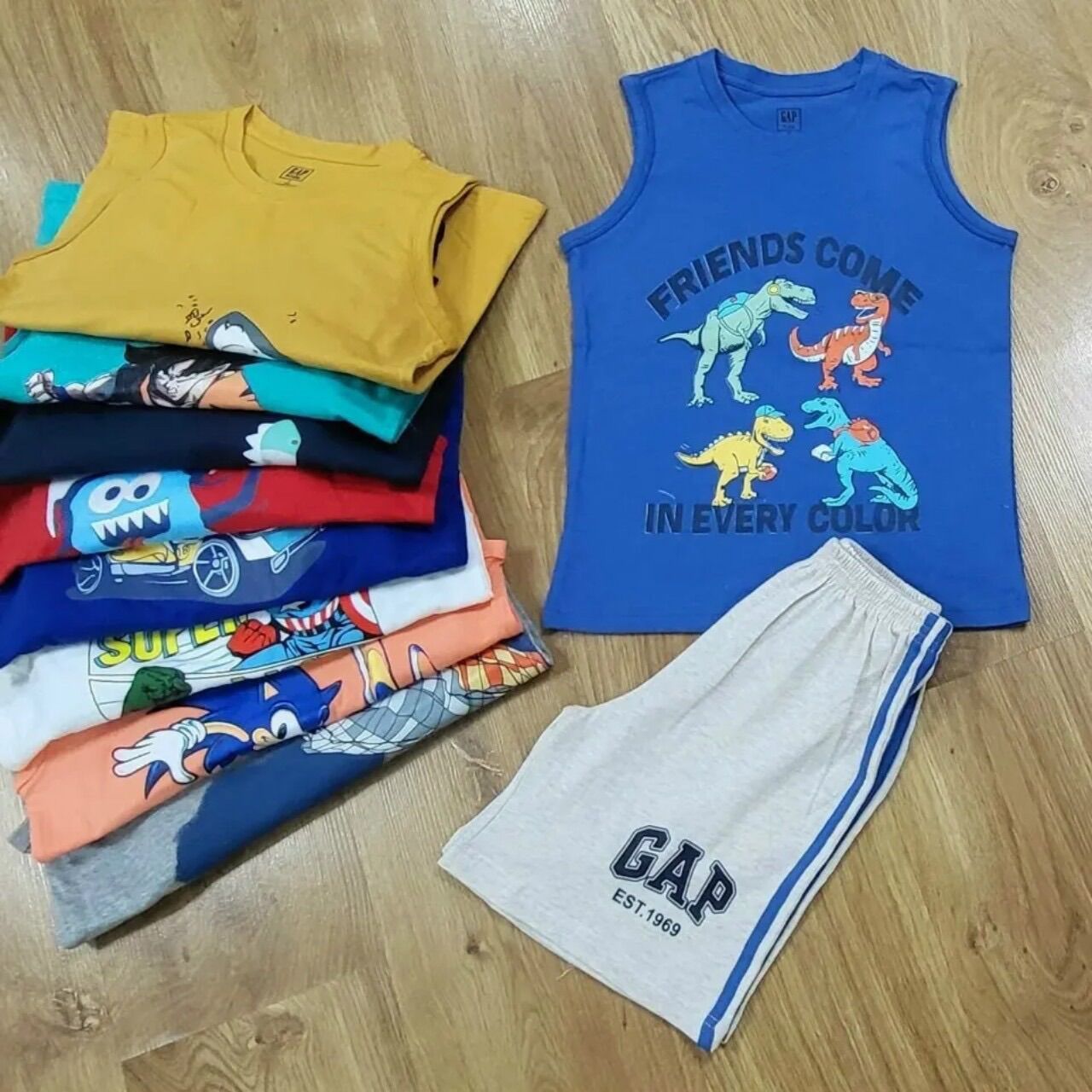 Bộ Ba Lỗ Cotton Bé Trai Size Đại