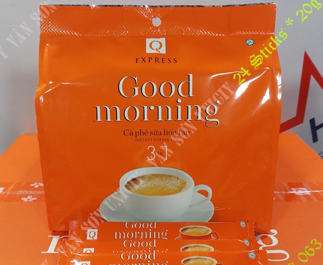 Cà phê sữa hòa tan Trần Quang Good Morning bịch 24 gói