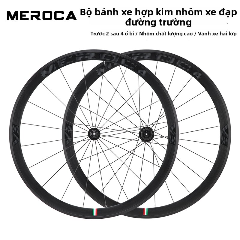 MEROCA | High Rim 4 Bearings Smooth Rolling Road Bike Wheelset 700C 40mm
