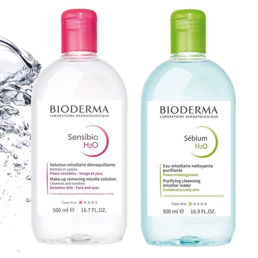 Bioderma - dung dịch làm sạch và tẩy trang bioderma h2o micellar water 500ml