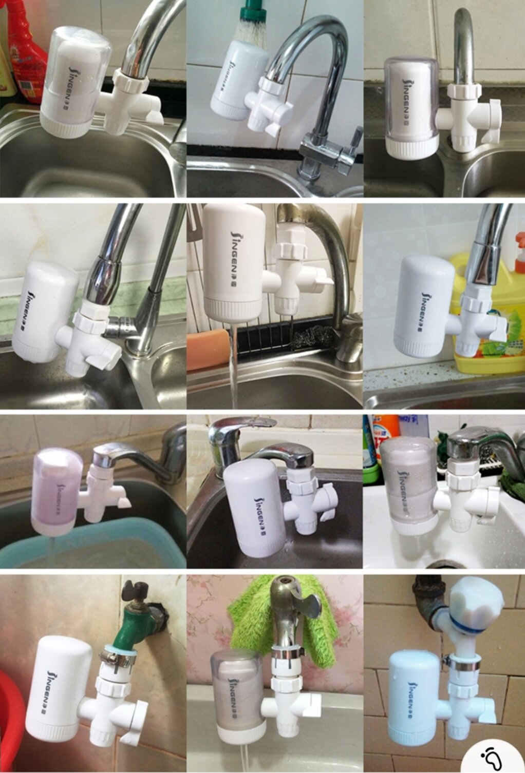 Lọc nước tại vòi JINGEN JN-15,bộ lọc nước đầu nguồn SIÊU SẠCH.