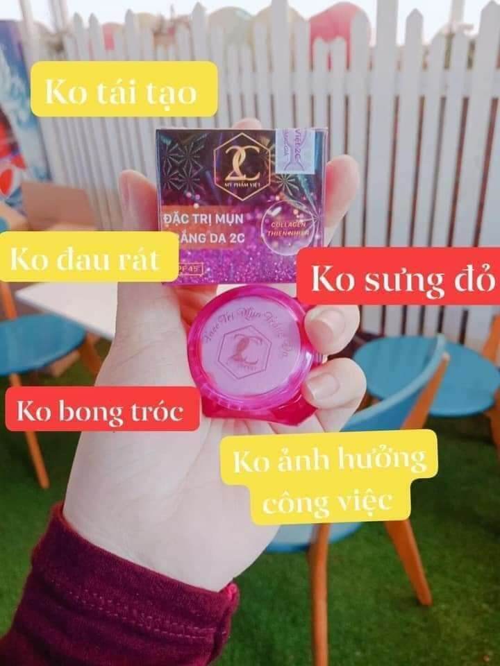 (Combo 5 Hộp) Kem Ngừa Mụn Trắng Da 2C