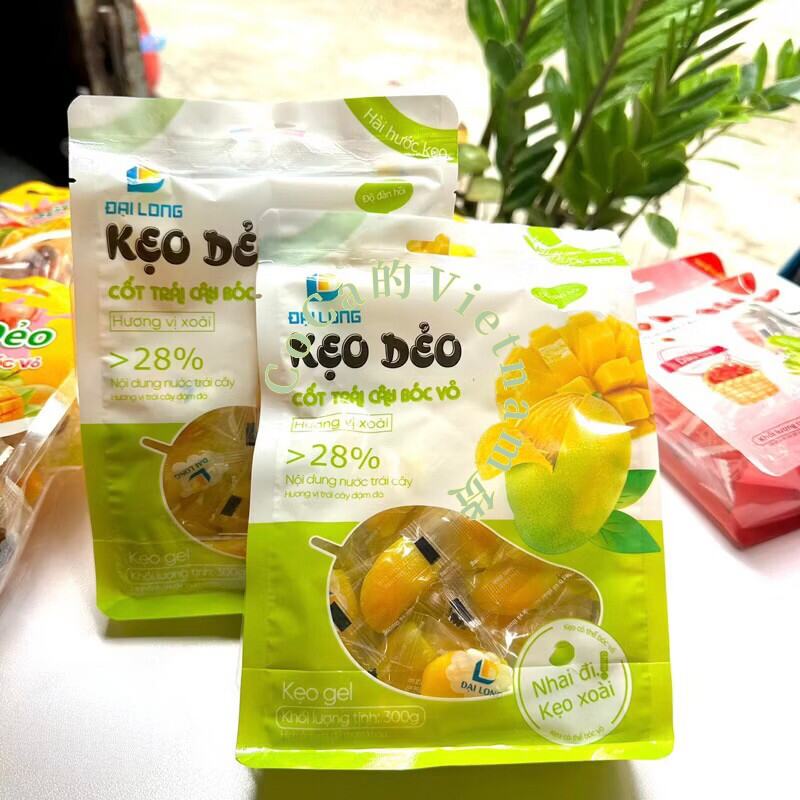 Mango Flavored Soft Candy Snacks 300g Vietnam Imported Fruit Flavor Gelatinous Caramels Sweet Treats