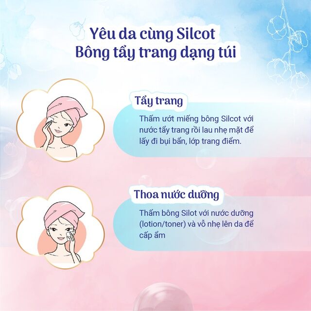 Combo 3 Bông tẩy trang cao cấp Silcot Premium 66