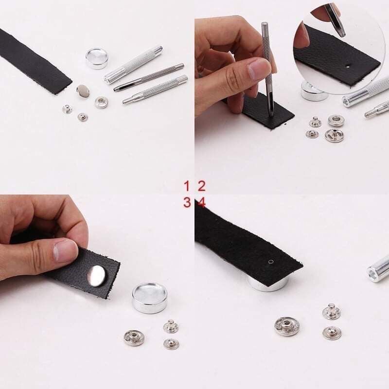 Bộ đóng cúc sắt 4 chi tiết loại đẹp