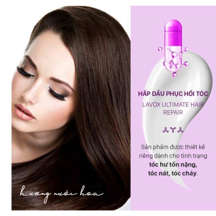 Hấp dầu phục hồi tóc collagen và keratin Lavox 500ml