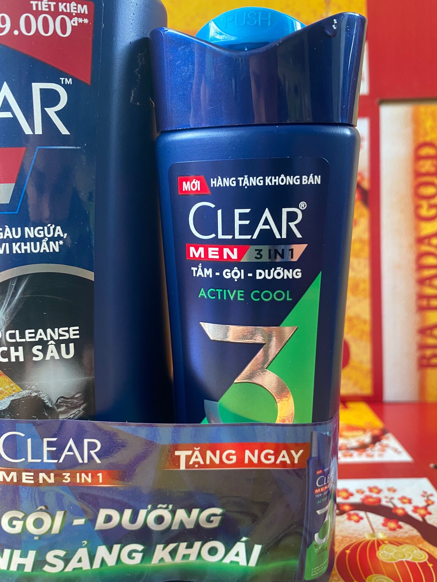 Dầu Gội Clear Men Sạch Sâu 650g+140g