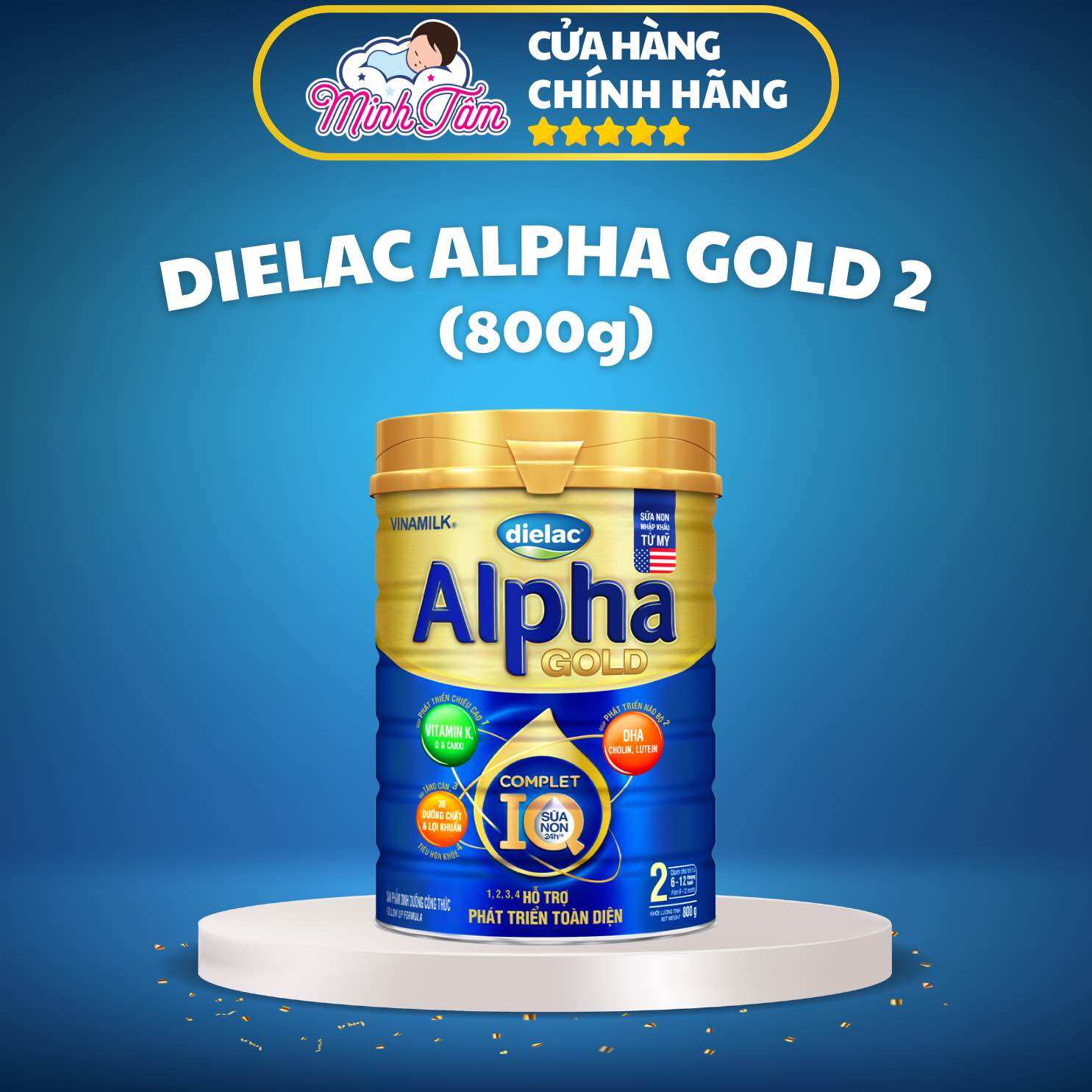 Sữa bột Dielac Alpha Gold 2