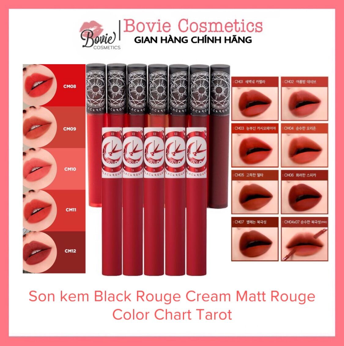 Son kem lì Black Rouge Cream Matt Rouge Tarot Ver 1-2