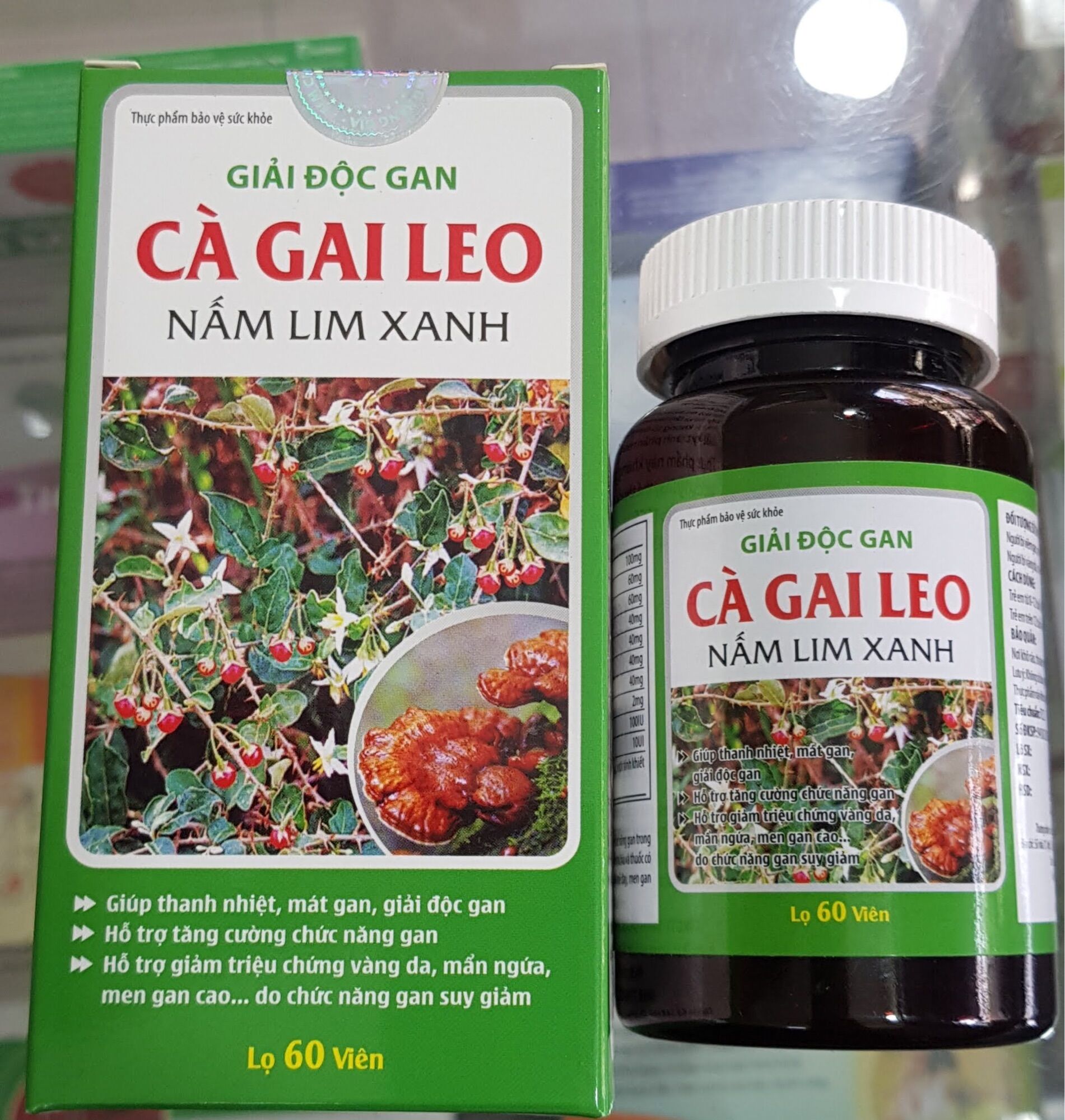 Giải độc gan cà gai leo nấm lim xanh
