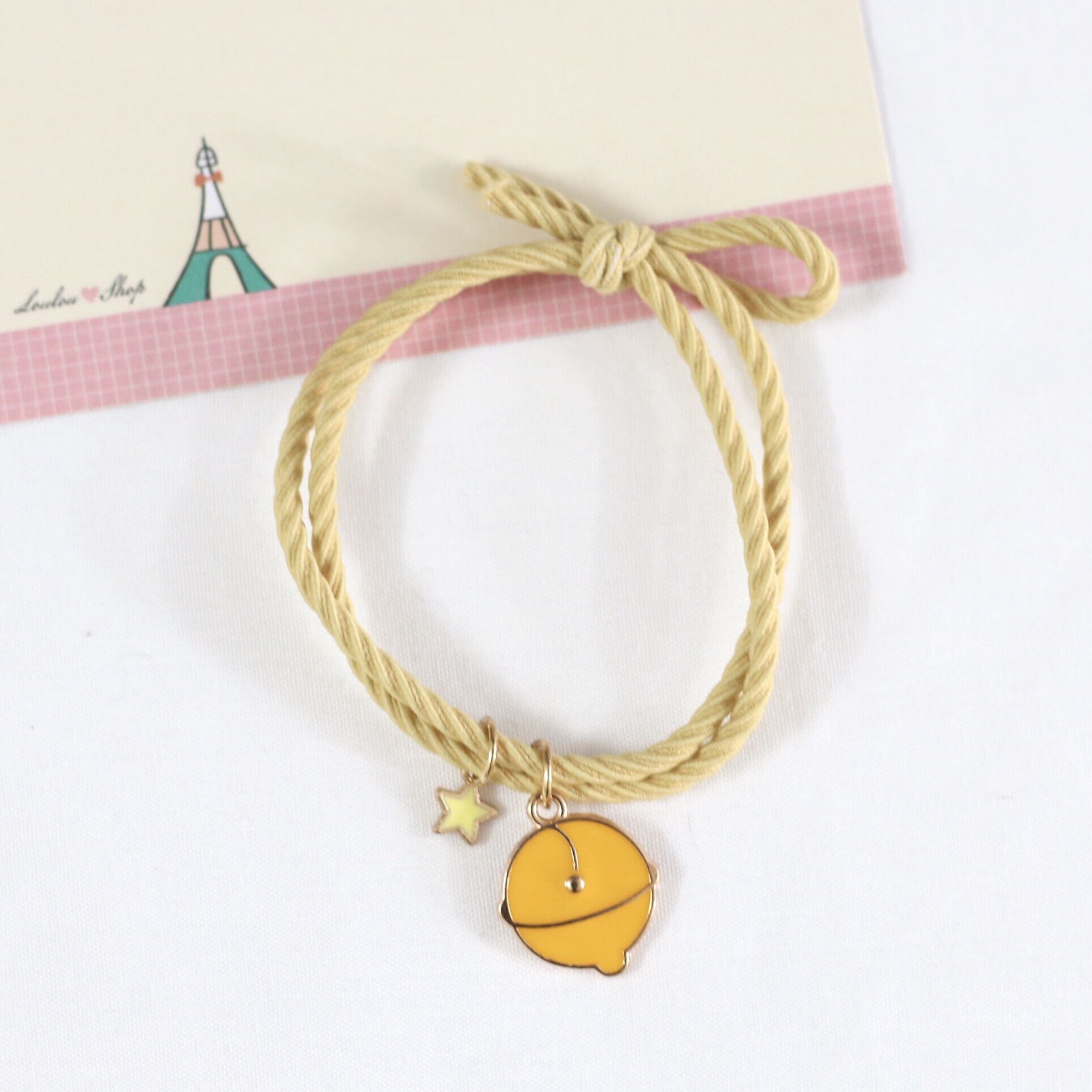Combo 2 Dây Thun Buộc Tóc Mon + Chuông/Vòng Tay Doremon Doraemon