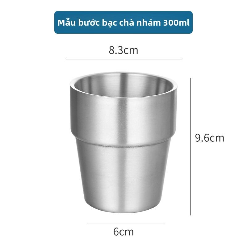 Cốc Nước Hai Lớp Bằng Thép Không Gỉ Phong Cách Hàn Quốc Cốc Đựng Đồ Uống Cốc Đựng Cà Phê Cốc Đựng Nước Dùng Tại Nhà Hàng - 3