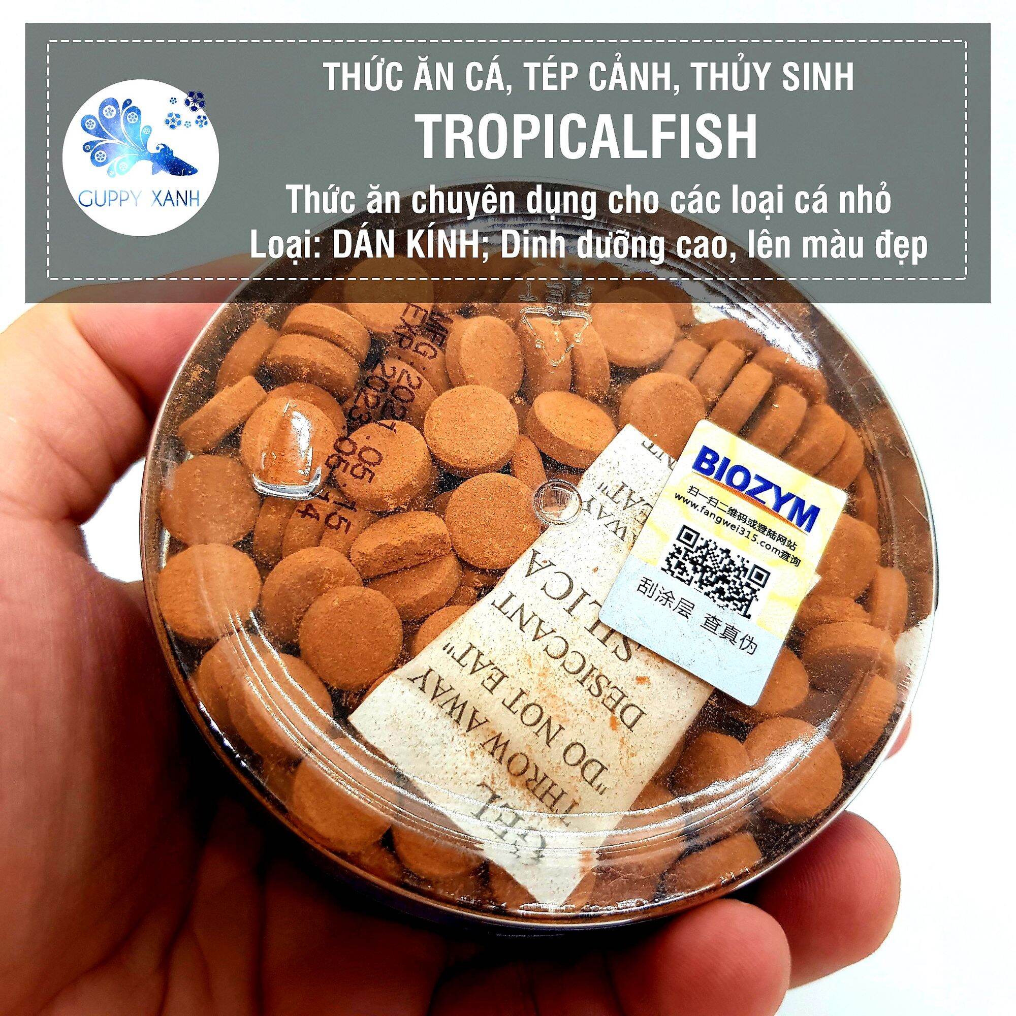 Thức ăn viên dán kính cao cấp Biozym protein - 110gr