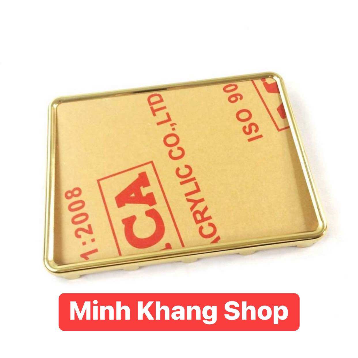 Khung biển số xe máy INOX viền MÀU VÀNG