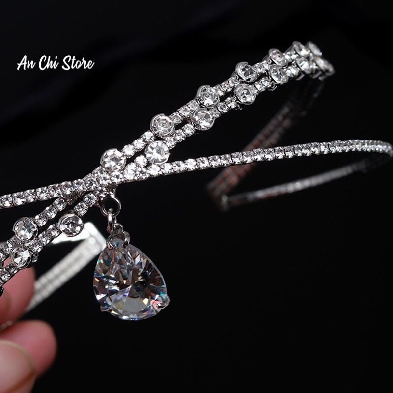 Vòng choker, cài trán đính đá bling bling (mẫu C01)