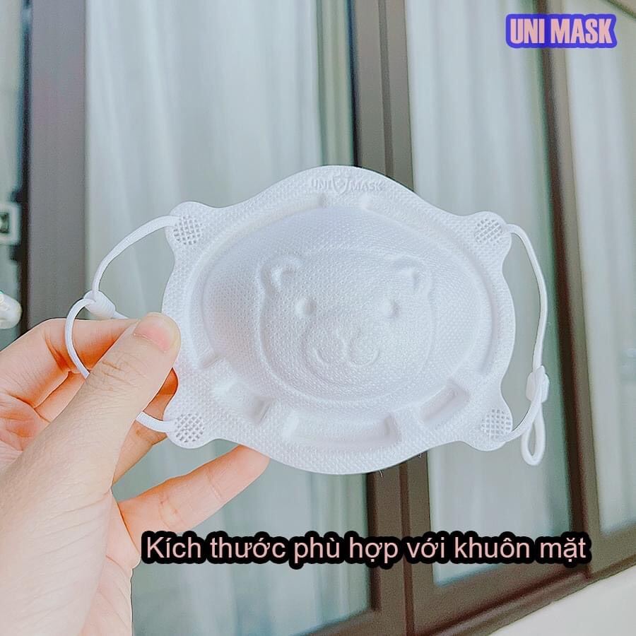 Khẩu trang Gấu 3D UniMask ( set 3 cái)