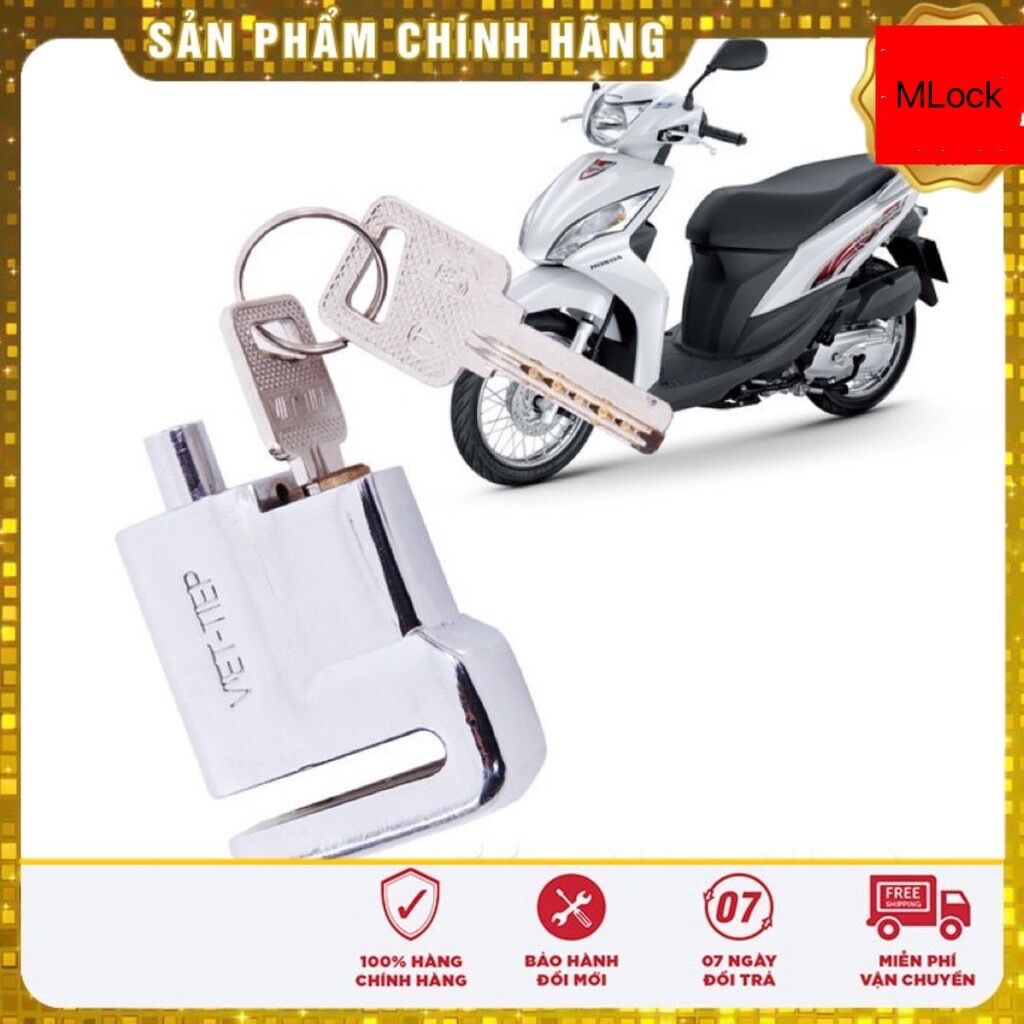 Hàng chính hãng Khoá đĩa, khoá dây,đĩa xe máy việt tiệp