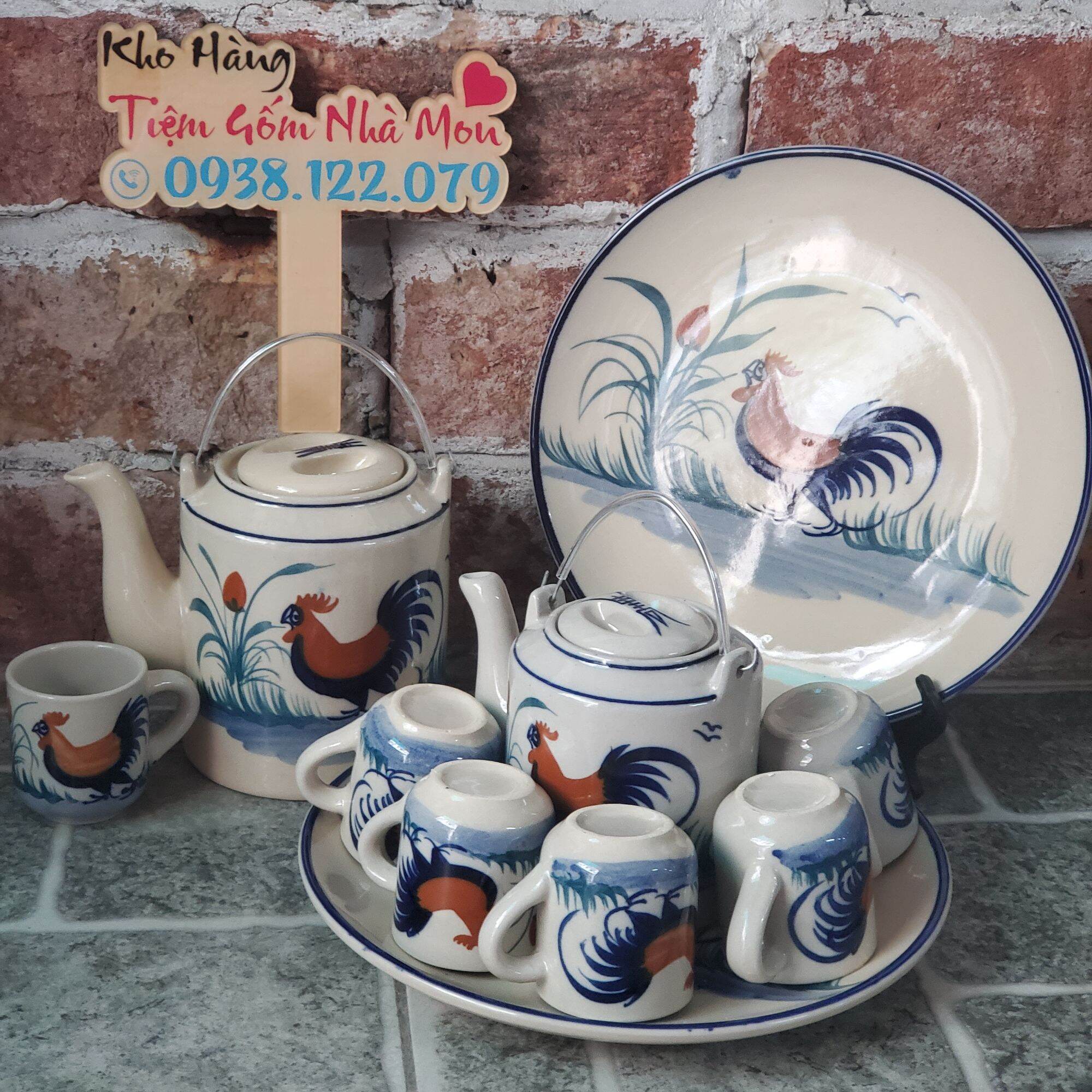 BỘ BÌNH TRÀ CON GÀ 🐓ĐẤT NUNG CAO LANH 100% THỦ CÔNG CAO CẤP