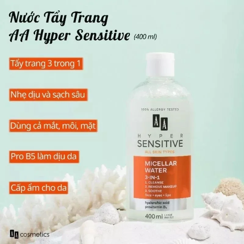 Nước tẩy trang aa hyper sensitive _mỹ phẩm chính hãng
