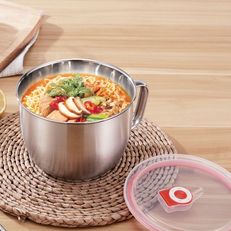Ca mỳ inox có nắp, tô mỳ inox có nắp
