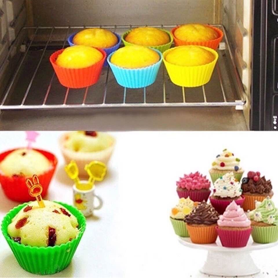 Khuôn cup silicon làm bánh muffin