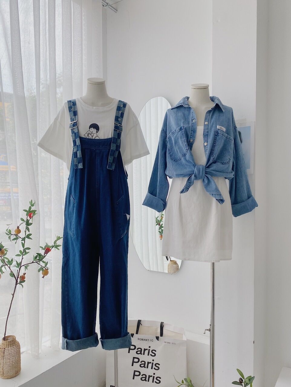 Áo khoác bò form rộng ảnh chụp thật