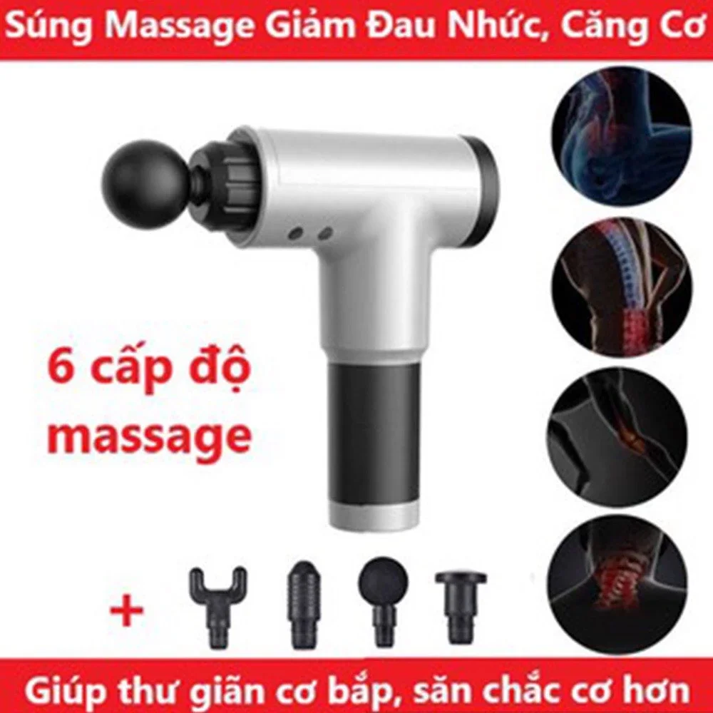 máy massage gun 4 đầu