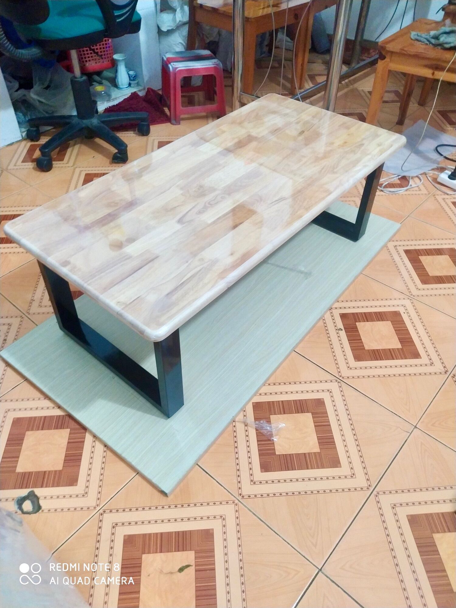 Bàn Gỗ cao su 50*80 cao 35cm bo tròn góc cạnh độc quyền