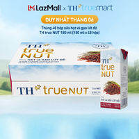 Thùng 48 hộp sữa hạt và gạo lứt đỏ TH true NUT 180 ml (180 ml x 48)