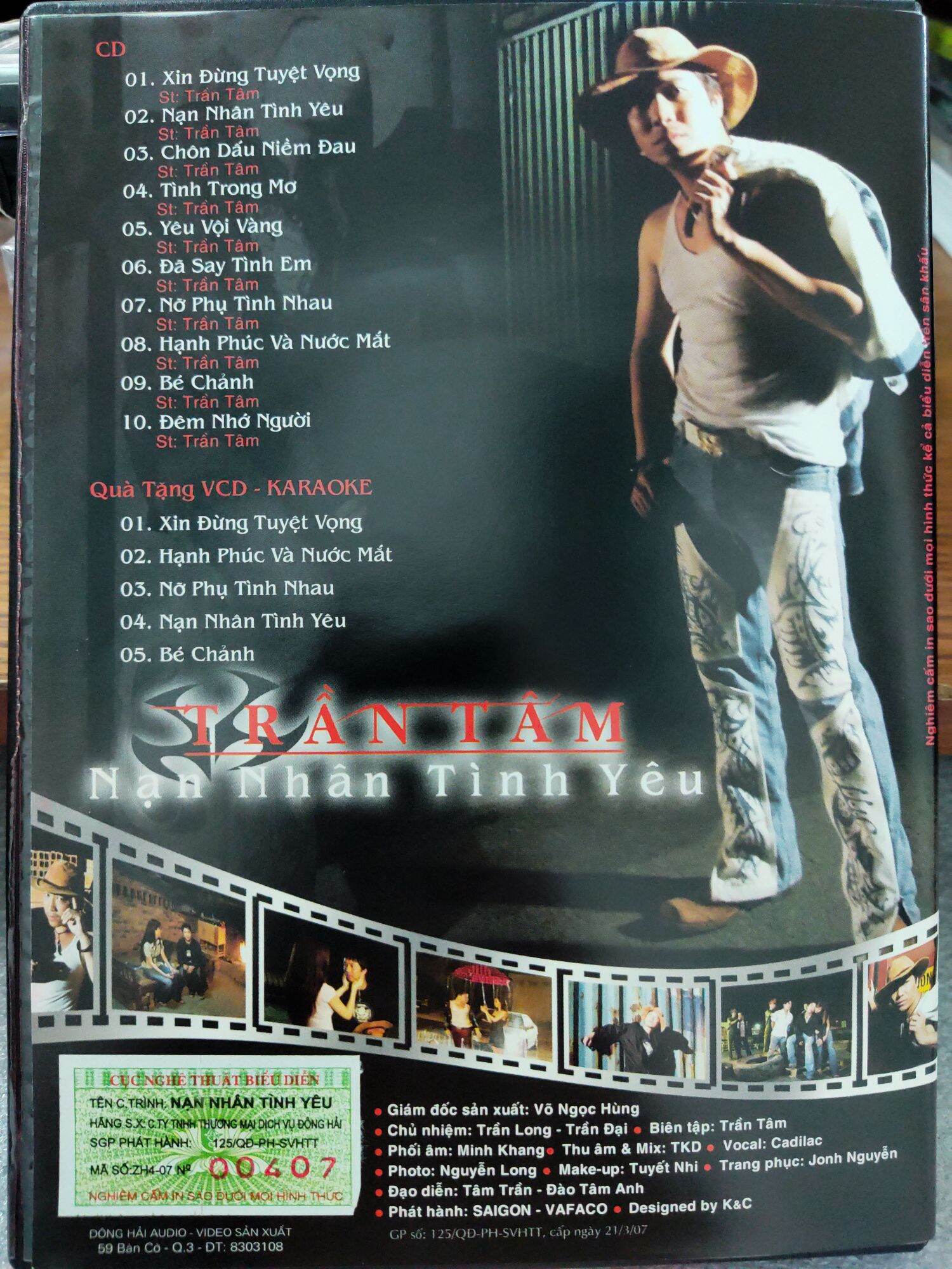 CD - VCD Trần Tâm - Nạn Nhân Tình Yêu