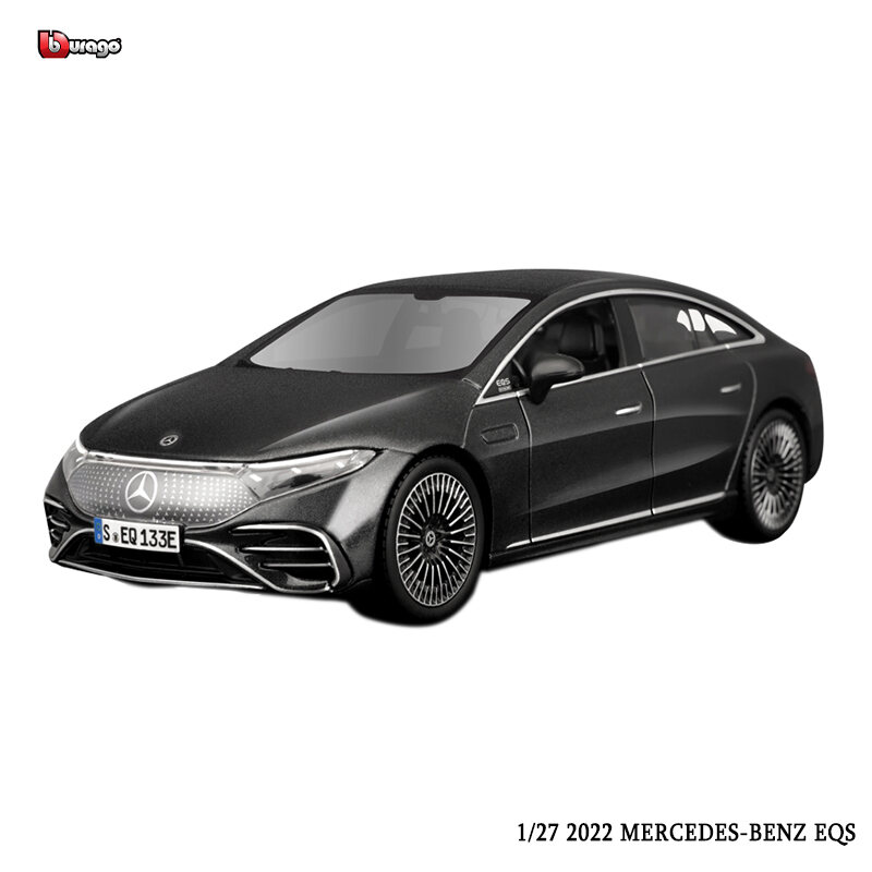 Maisto Tỉ Lệ 1:27 Đen 2022 Mercedes-Benz EQS Hợp Kim Hình Xe Ô Tô Đúc Chính Xác Sưu Tập Đồ Chơi Cho 