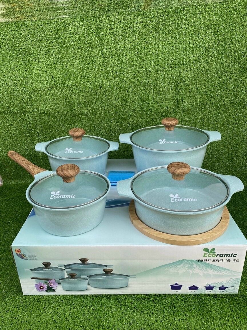 BỘ NỒI ĐÚC 4 MÓN PLATINUM ĐÁY TỪ (quánh16,nồi18, nồi thấp20,nồi 22cm)