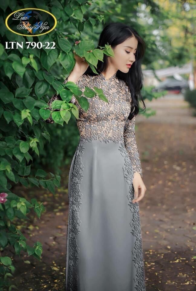 Vải áo dài giả ren