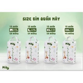 Bỉm quần mây nhật siêu mỏng m58, l54, xl50, xxl46