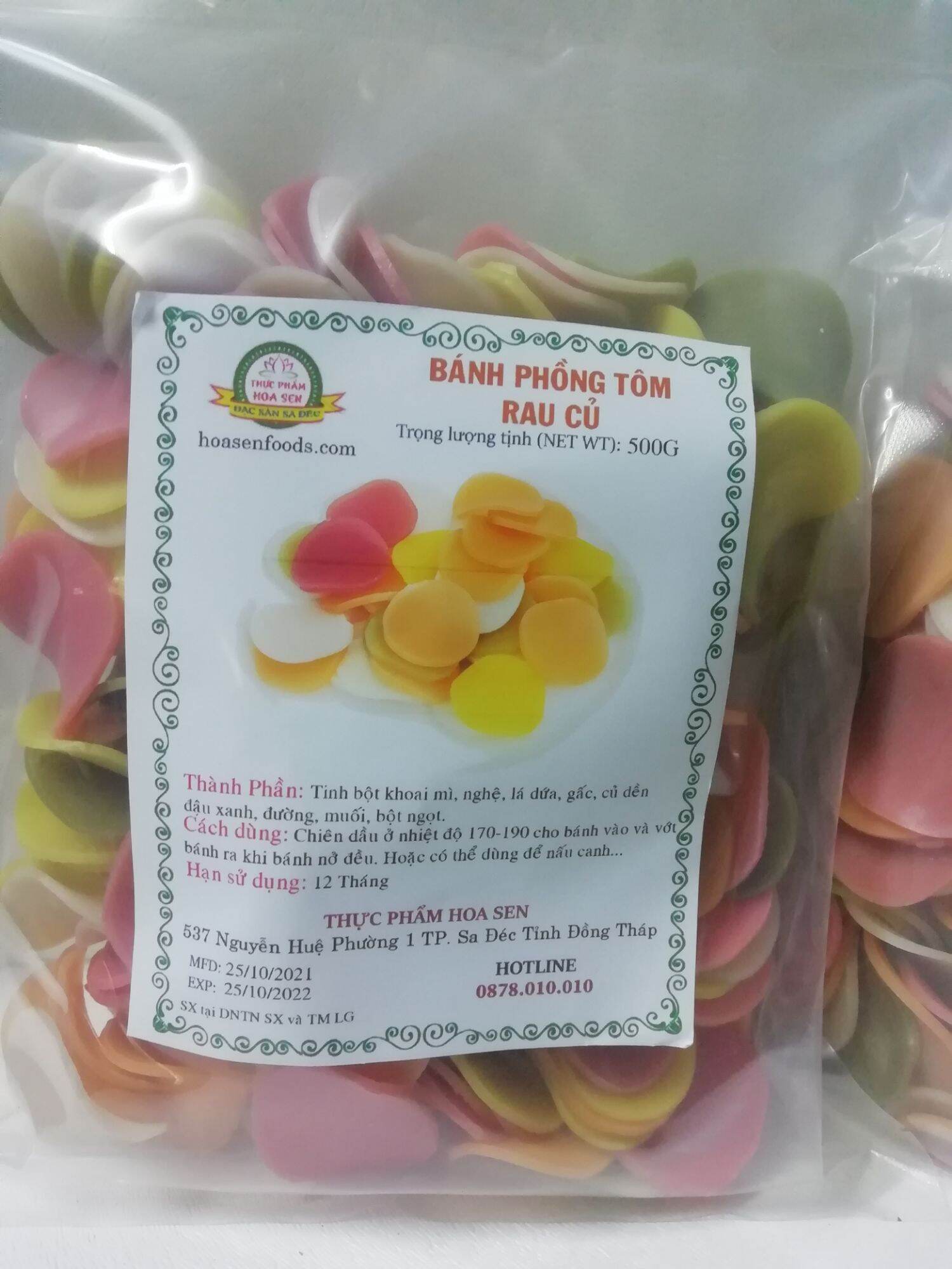Bánh phồng tôm rau củ 500g