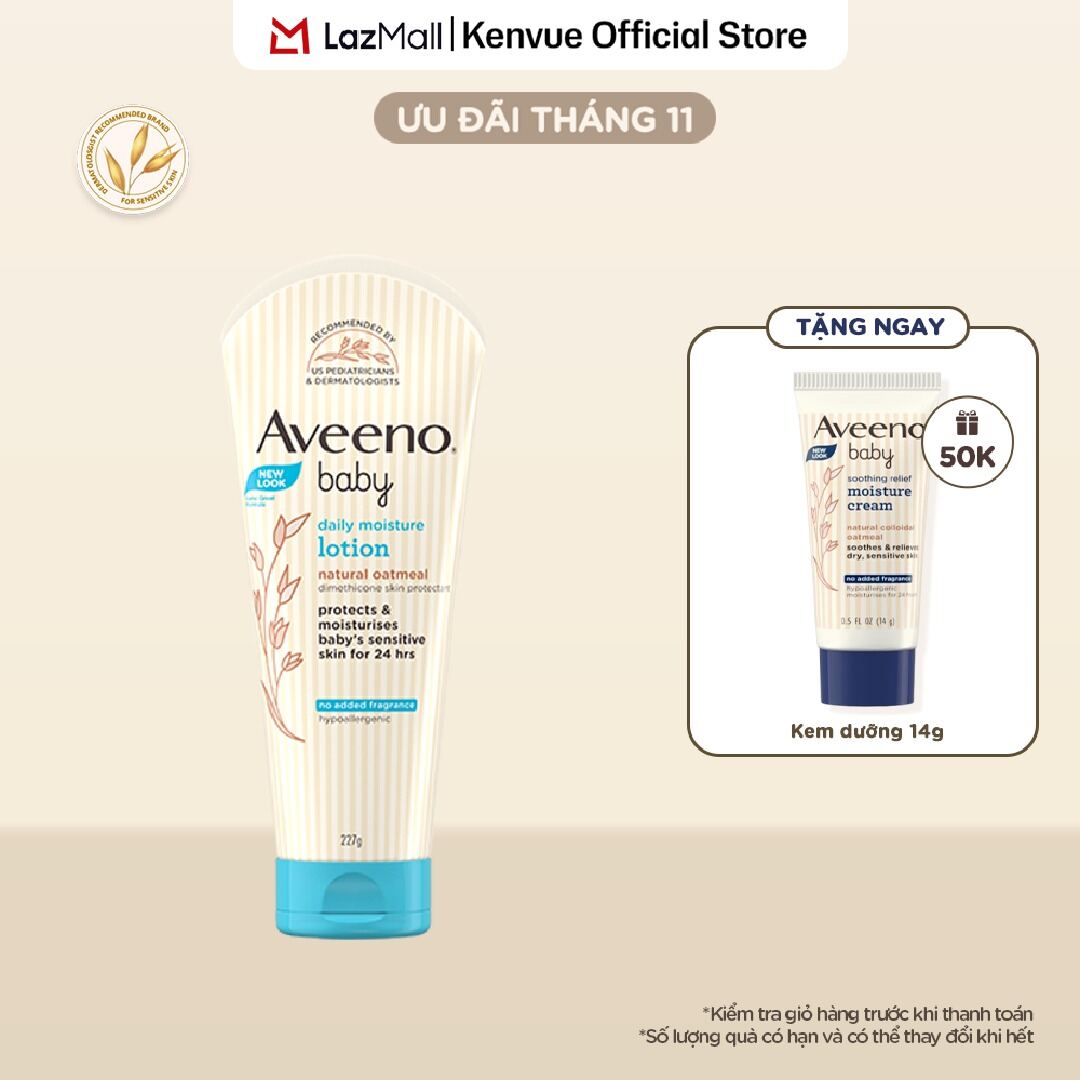 Sữa dưỡng ẩm cho da khô và nhạy cảm Aveeno Daily Moisture 227ml