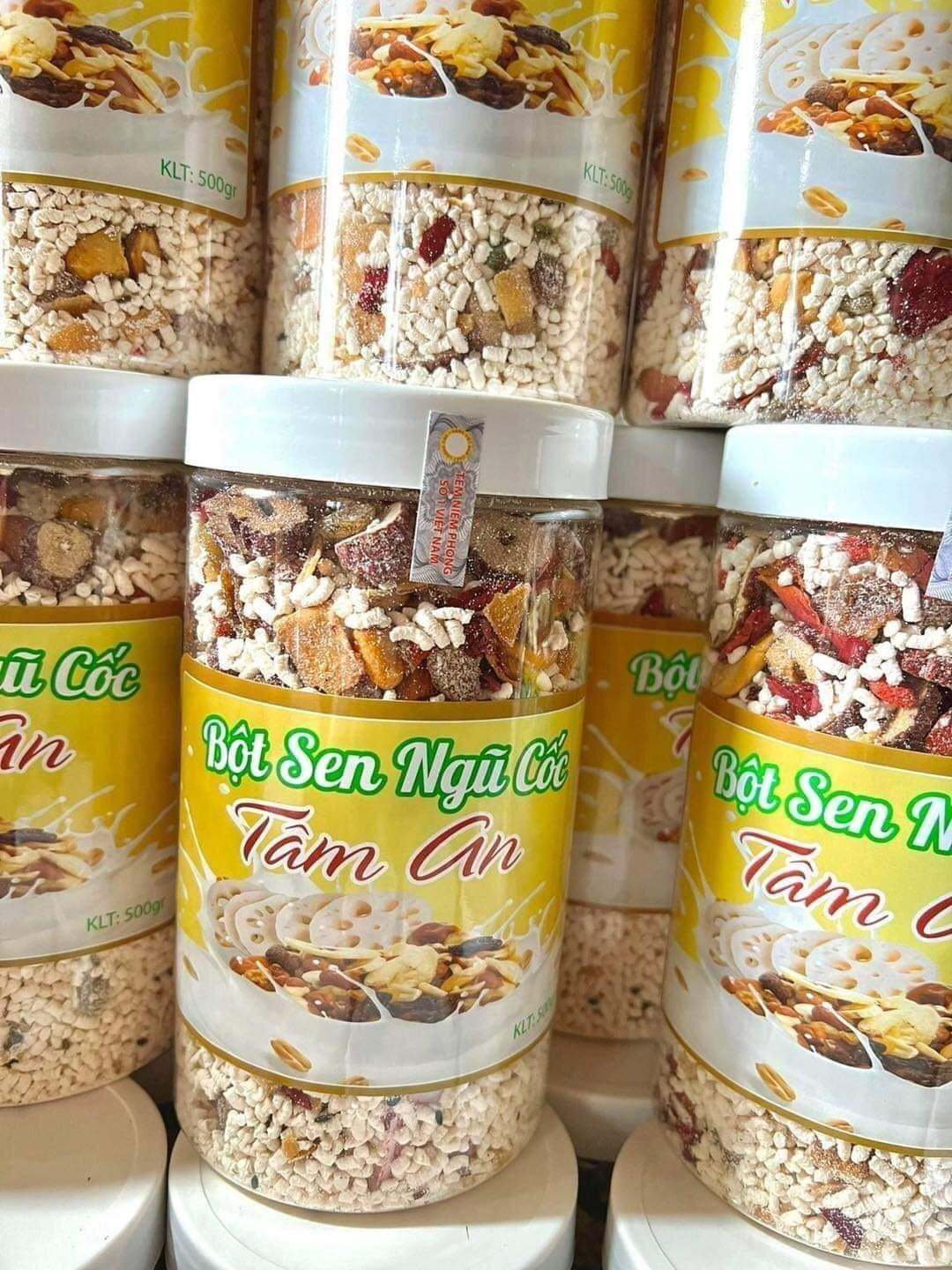 Bột ngũ cốc tâm sen mix hạt dinh dưỡng hũ 500gr