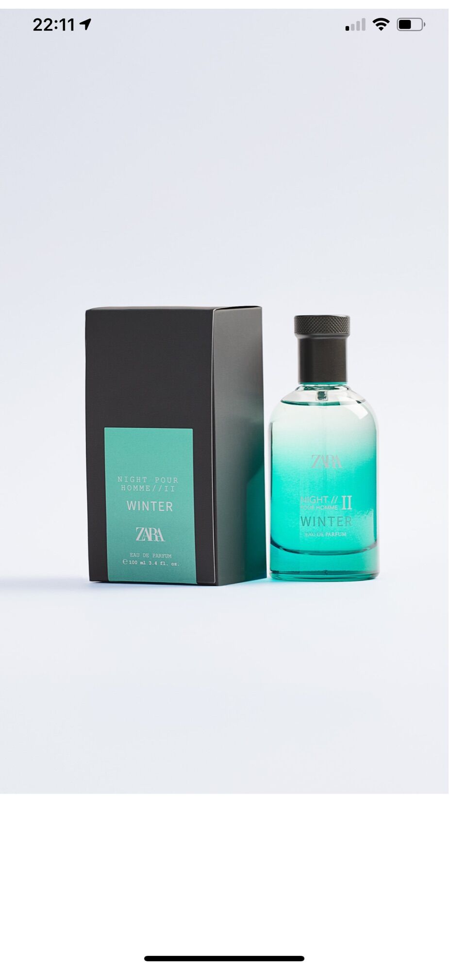 Nước hoa nam Zara Night ii winter 100ml EDP