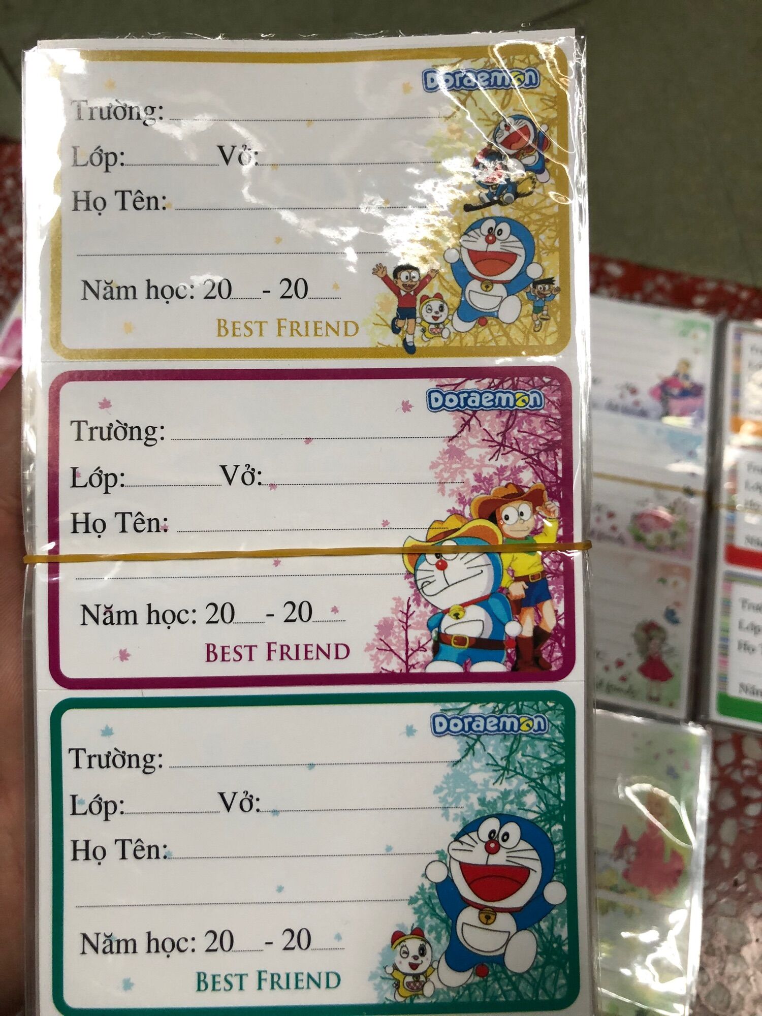 Nhãn vở Decal dành cho học sinh