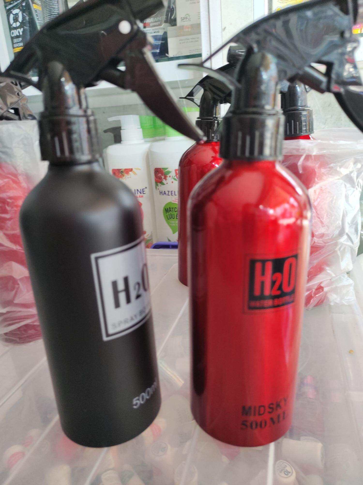 Bình xịt nước cắt tóc H2O chất liệu nhựa và inox( 1 cái)