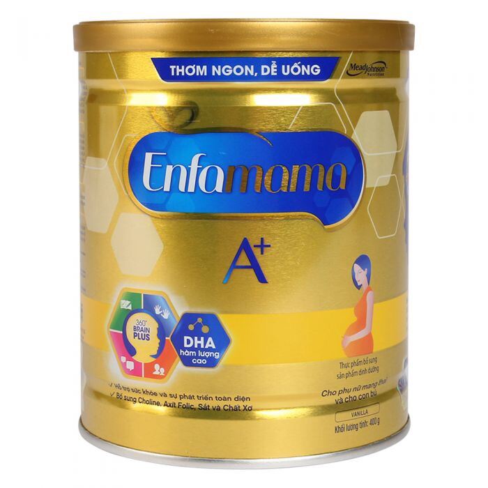 Sữa bột Enfamama A+ lon 400g - đủ vị date 2024