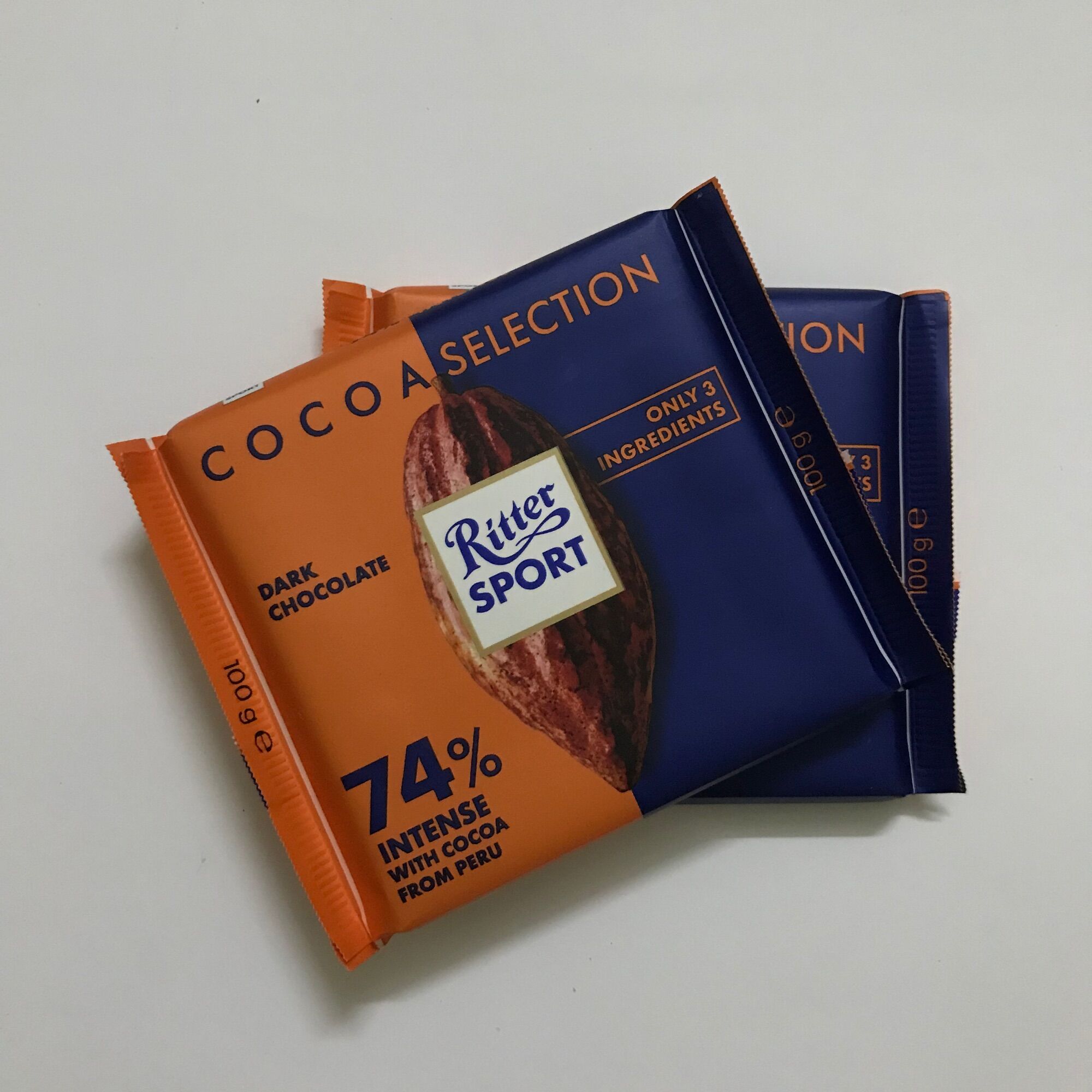 Socola đen ritter sport 74% cacao thanh 100g