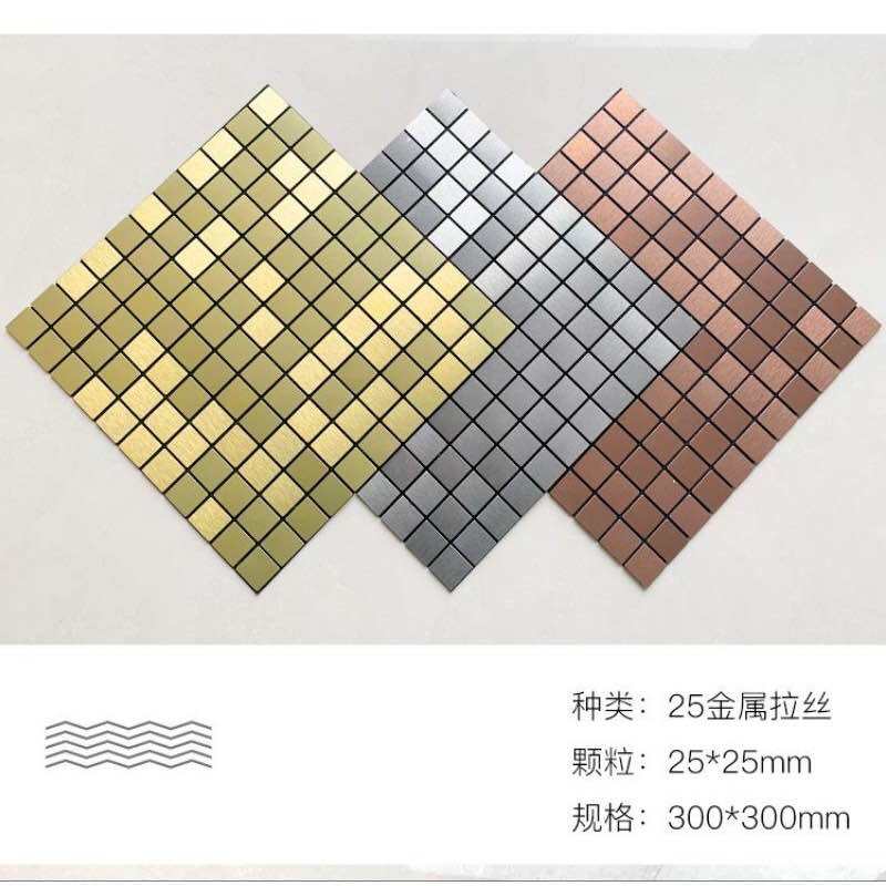 Tấm dán tường mosaic nhôm cao cấp chịu nước, chịu nhiệt. Tấm dán mosaic trang trí nhà cửa