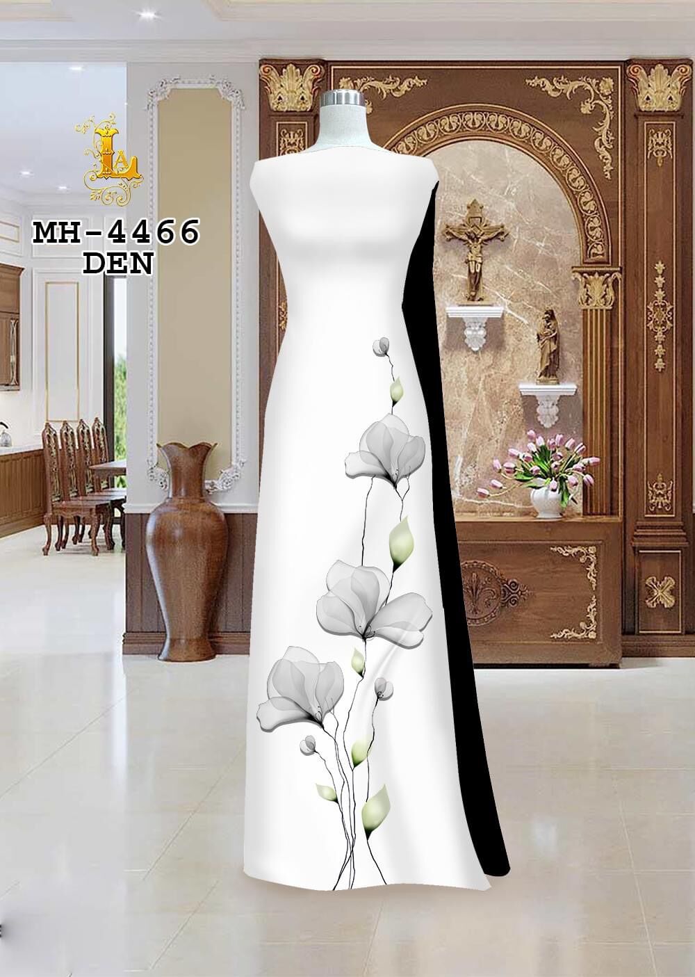 Vải áo dài lụa cao cấp in hoa