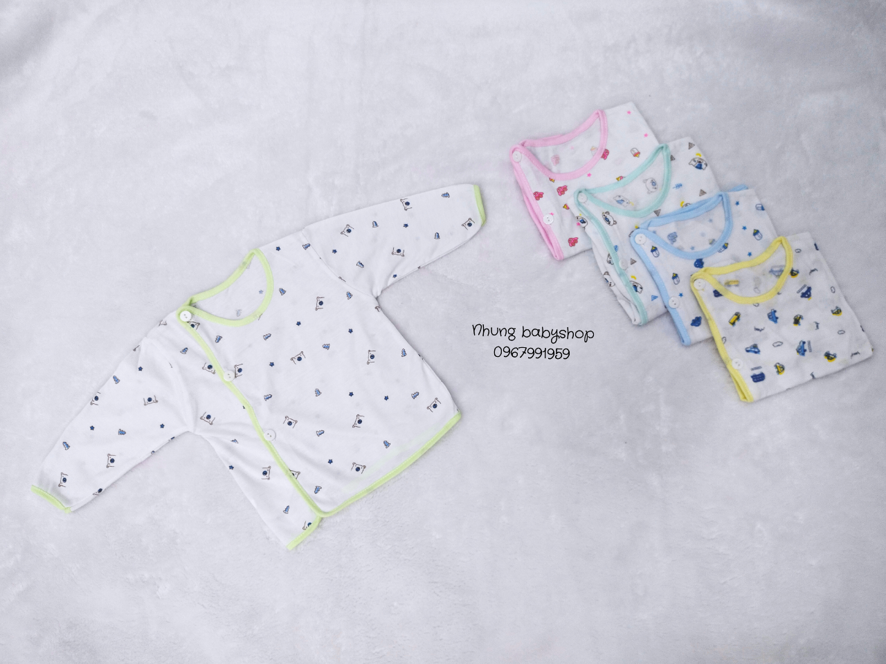 SET 5 ÁO CHẤT COTTON MỀM MỊN CHO BÉ SƠ SINH