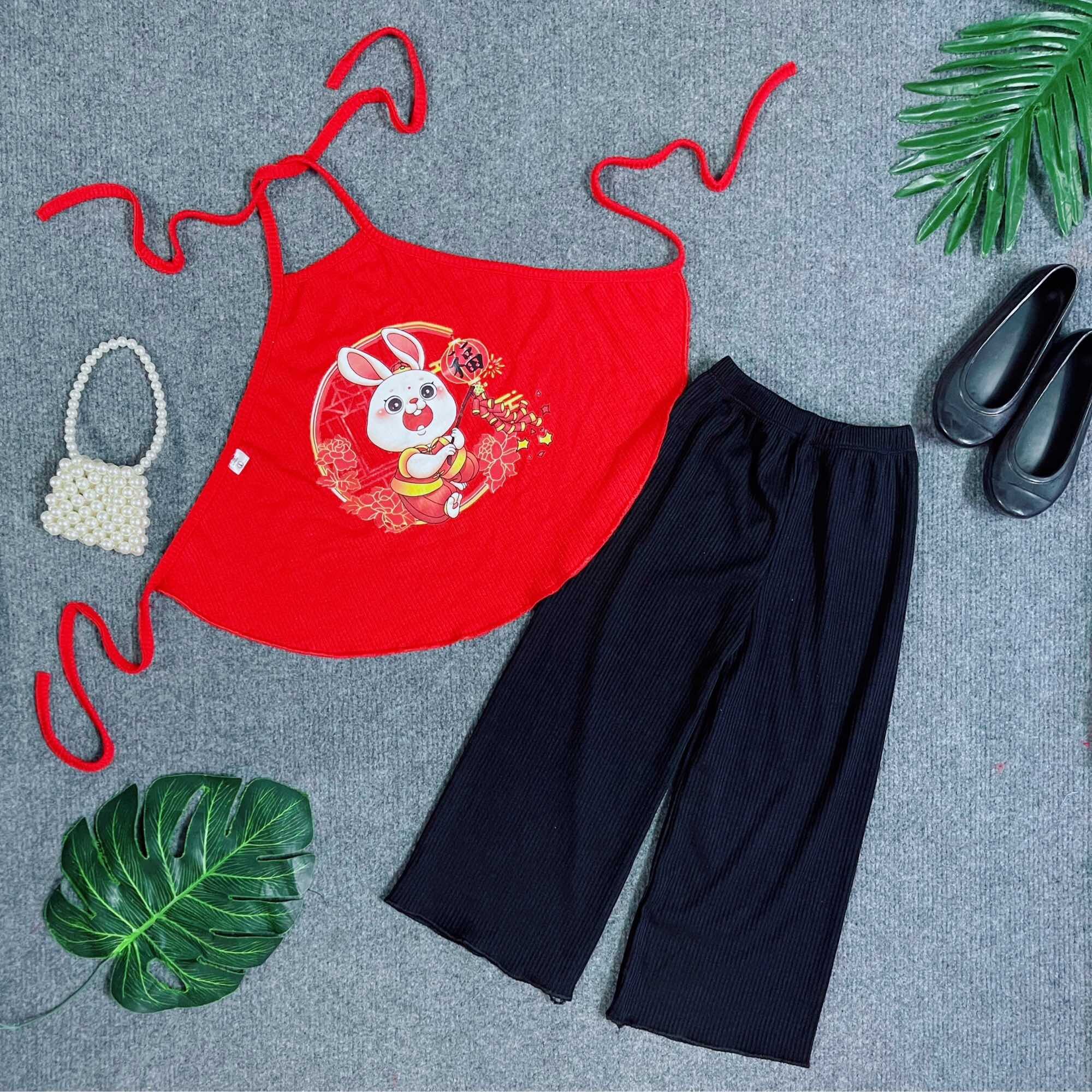 Set Yếm Quần Dài Xinh Bé Gái 2 Màu (7-30kg)