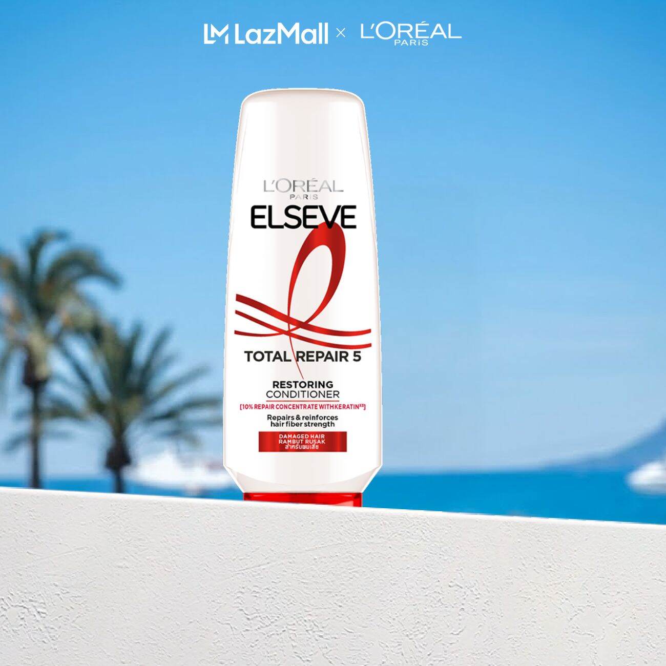 Dầu xả giảm 5 dấu hiệu của tóc hư tổn L'Oréal Paris Elseve Total Repair 5 Restoring Conditioner 265ML ml